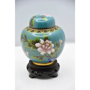 Chinese Cloisonné Enamel and Brass Ginger Jar - Picture 1 of 8