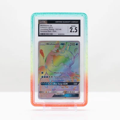 Pokemon Wishiwashi GX Rainbow Holo #151/145 Guardians Rising 2017 - CGC 2.5 - Image 1 of 2