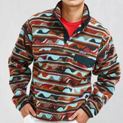 Patagonia Herren Synchilla Bunt & Einzigartig Snap Fleece Pullover Sweater Gr. XL - Bild 1 von 4