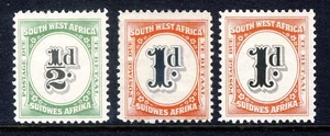 SOUTH WEST AFRICA 1931 ½d. & 1d. (Both Shades) Postage Dues SG D47 & SG D48 MINT - Picture 1 of 2
