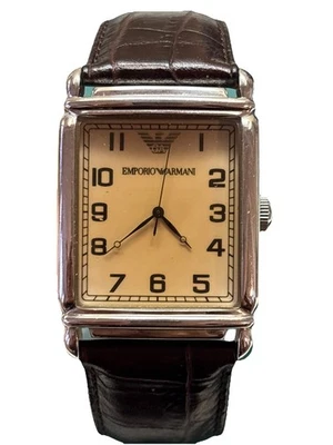 Emporio Armani AR0234 Men Large Size  Dress Watch 33x40mm Tank Style - Image 1 of 4