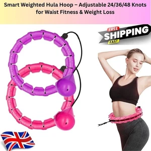 24 Knots Fitness Hoop Weighted Hula Hoop Thin Waist Smart Adult Hula Weight Loss - Picture 1 of 12