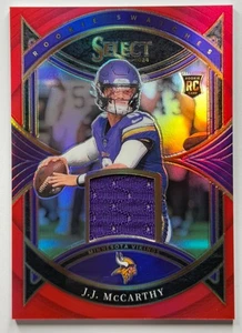 Parche de muestras de novato Panini Select J.J. McCarthy 2024 n.º RS-JMY - Imagen 1 de 2