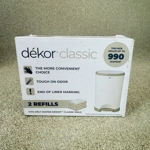 Dekor Classic Diaper Pail Refill 2 Pack Holds Up to 990 Diapers - Picture 1 of 8