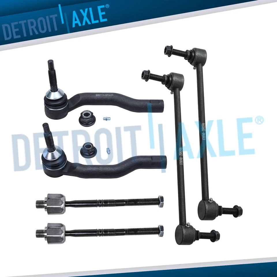 6pc Front Sway Bars Links Tie Rod Ends for 2016 2017 2018 Ford Edge Lincoln MKX - Image 1 of 4