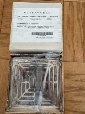 Waterworks Universal Drain Cover Only - Polished Nickel Foto 1 de 2