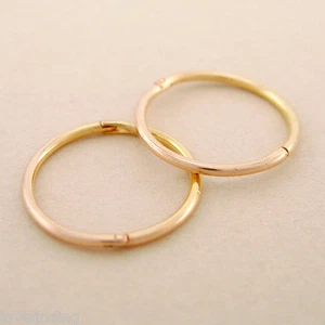 22CT GP 925 Solid Sterling Silver Sleepers 16/18mm Aust Made - Picture 1 of 1