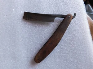 Old Hand Made Straight Razor w/Wood Handle - Picture 1 of 10