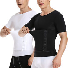 Men Slimming Body Shaper Tank High Compression T-Shirt Tummy Control Underwear