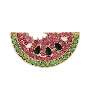 Broche fresco de verano sandía para fiesta ropa accesorios estrás fruta pasador - Imagen 1 de 5