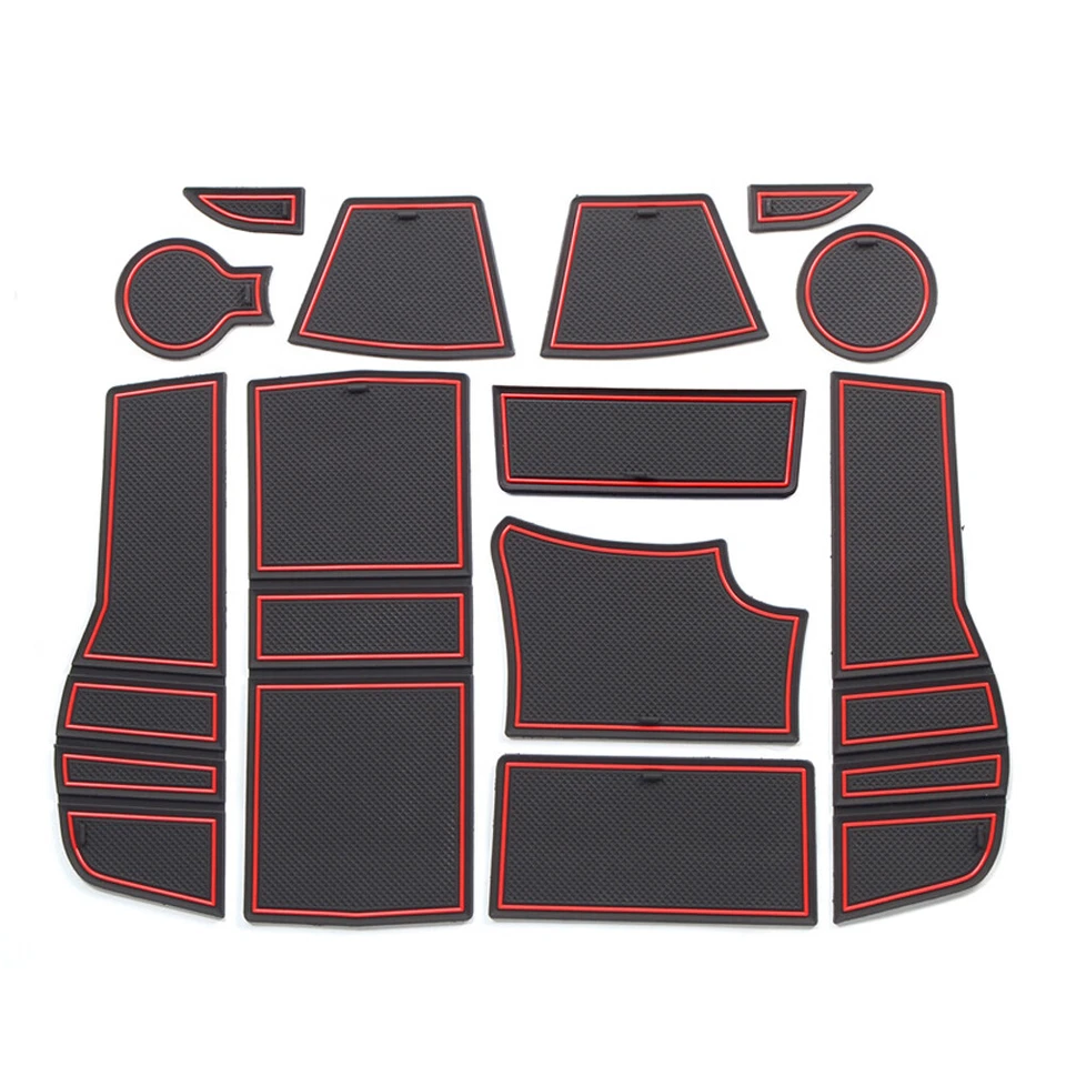 Rubber Non-slip Gate Slot Mats Cup Pad Fits Peugeot 2008 e-2008 GT Line 2020-22 - Image 1 of 1