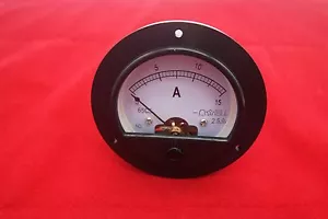 DC 0-15A Round Analog Ammeter Panel AMP Current Meter Dia. 90mm Direct Connect - Bild 1 von 6