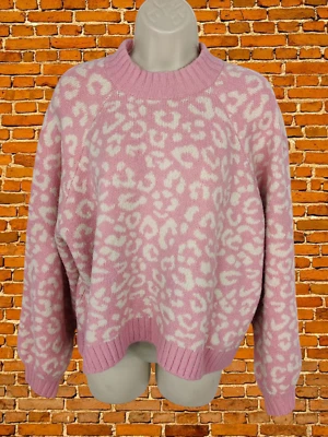 JERSEY DE PUNTO ROSA CONEXIÓN FRANCESA GRANDE OVERSIZE ACRÍLICO MUJER TOP Foto 1 de 4