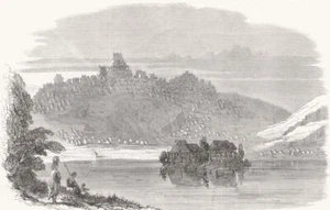 MADAGASKAR. Ansichten in Madagaskar. Antananarivo, vom Anosisee 1863 alter Druck - Bild 1 von 1