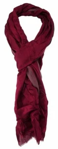 TigerTie Designer Schal in weinrot bordeaux einfarbig - Größe 180 x 70 cm - Bild 1 von 1