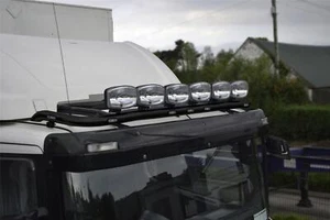 Barra da tetto + LED da incasso per Scania 4 serie letto standard acciaio inox NERO - Foto 1 di 9