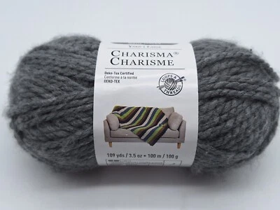 1 Charisma Charcoal Yarn Acrylic 3.5 oz 109 yds Turkey Lot 85904 Bulky 5 - Image 1 of 4