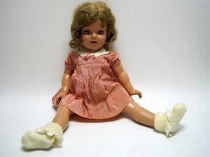 Vintage 1930’s Ideal? 18" Shirley Temple Composition Hazel Sleep Eyes Doll - Picture 1 of 6