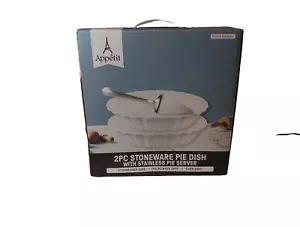 APPETIT 2 STCK. STONEWARE 11" KUCHENSCHALE MIT EDELSTAHLKUCHENSERVER, NEU IM KARTON - Bild 1 von 5