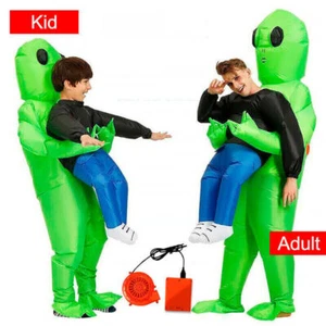 Aufblasbar Kostüm Alien Halloween Grün Carry Me Kostüm Cosplay Party - Bild 1 von 28