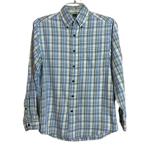 Eddie Bauer Hemd Herren Small blau kariert Button Down Langarm Freizeit Baumwolle - Bild 1 von 10