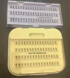 Flare Medium Black Cluster Lashes (60-64 clusters per pack) - Picture 1 of 4