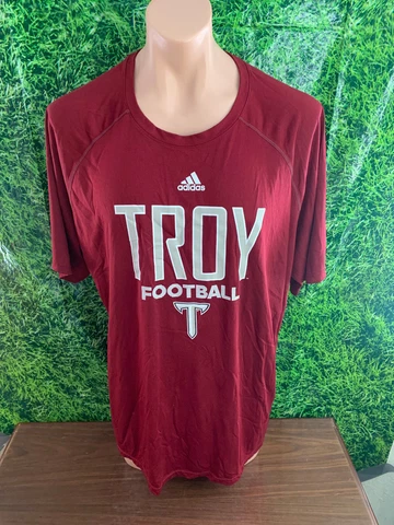 Troy Trojans Football Short Sleeve Shirt adidas Cardinal Size 2XL Cover