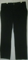 CHAPS Size 16W Black Cotton Blend  3 Front Pockets Straight Leg Pants