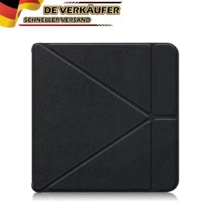 Für Kobo Libra Hülle Schwarz Tasche Flip Cover Displayschutzfolie Schwarz - Afbeelding 1 van 8
