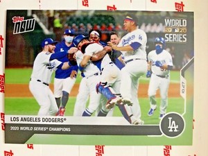 2020 TOPPS NOW #482 LOS ANGELES DODGERS WORLD SERIES CHAMPIONS Print Run 2687
