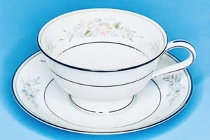 Noritake ROMANCE 6022 Pink Blue Flowers Cup & Saucer Set - Picture 1 of 5