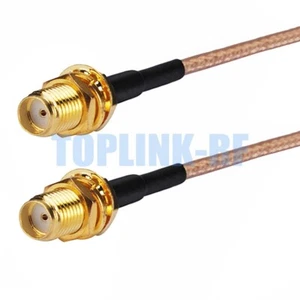 SMA Female to SMA Female Jack Bulkhead RF Connector Pigtail Coaxial Cable RG316 - Bild 1 von 4