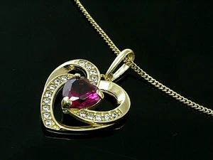 Goldkette mit Herz Anhänger in 333 585 750 Gelbgold verschiedene Designs - Bild 1 von 36