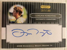 2008 Razor Signature Series Logan Forsythe #173 Rookie Auto RC Black #D /199