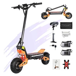 11in Folding Electric Scooter 6000W 60V 38AH Dual Motor Adult Off Road Tire 2025 - Picture 1 of 10