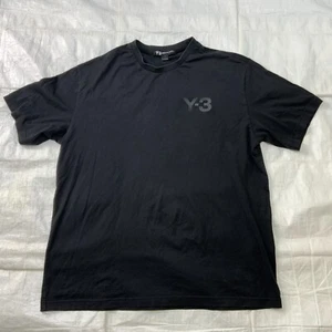 T-shirt uomo Y-3 ADIDAS YOHJI YAMAMOTO nera stampa logo girocollo taglia large - Foto 1 di 6