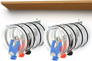 2 Pack Tumbler Lid Organizer,Storage Hook,Under Cabinet,Space Saving Tumbler Lid - Picture 1 of 7