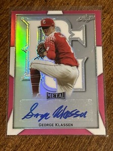 GEORGE KLASSEN 2019 Leaf Perfect Game PINK METAL AUTOGRAPH #14/20 PHILLIES