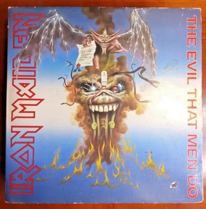 IRON MAIDEN - THE EVIL THAT MEN DO Gatefold 7 INCH SINGLE 1st UK Press VG+ - Picture 1 of 6