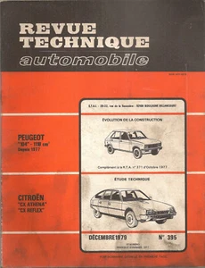 KFZ TECHNISCHE ZEITSCHRIFT 395 RTA 1979 CITROEN CX ATHENA & REFLEX PEUGEOT 104 - Bild 1 von 4