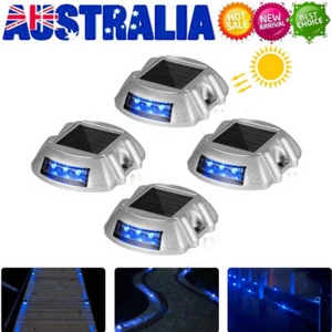 Solar LED Pathway Driveway Lights Lamp Dock Step Road Safety Marker Waterproof - Picture 1 of 18