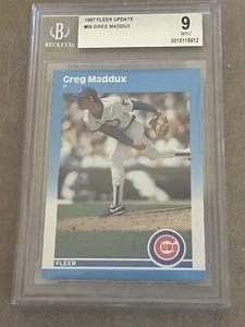 1987 Fleer Update rookie #U-68 Greg Maddux RC BGS 9 Mint - Picture 1 of 2