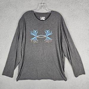 Under Armour UA Geweih Hemd Herren 3XL grau Loose Fit Baumwolle Heatgear - Bild 1 von 10