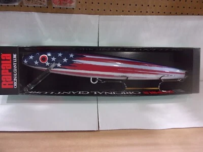 Señuelo gigante Rapala RGL - Tigre de fuego, bandera de Estados Unidos y negro plateado elige tu color Foto 1 de 3