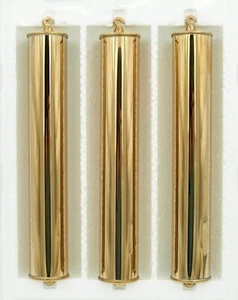 Juego de 3 carcasas de peso de reloj de abuelo latón pulido 38 x 235 mm 1 1/2" x 9 1/4" - Imagen 1 de 1