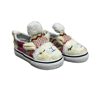 范斯 学步儿童 V 羊驼 动物 学步儿童 尺码 5 人造毛皮和帆布 Lama 鞋 一脚蹬 — 第 1/4 张图片