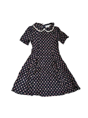 90s Floral Dress Peter Pan Collar Babydoll size 14 girls  - Image 1 of 4