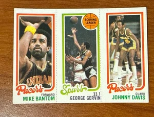 1980-81 Topps - Johnny Davis, George Gervin, Mike Bantom #117-204-115 - Bild 1 von 2