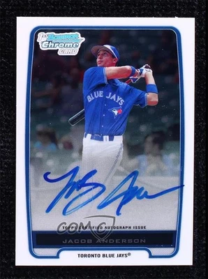 2012 Bowman Chrome Prospects Auto Jacob Anderson #BCP83 Auto - Image 1 of 2