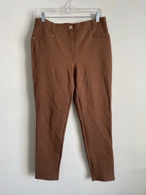 Chico’s New So Pantalones Adelgazantes Para Mujer Talla 0.5 Marrón Ponte Delgado Tobillo Nuevo Con Etiquetas Suave Foto 1 de 4